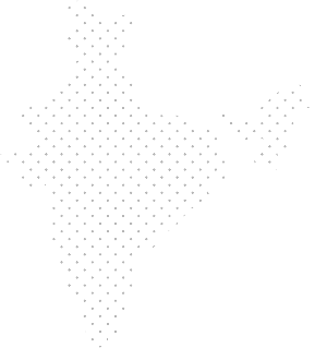 India map with destination dots